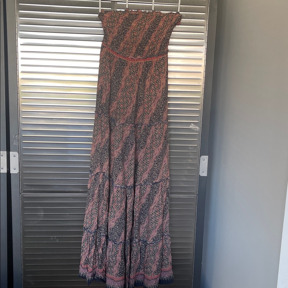 Free Peoplle Bohemian Maxi Dress in Pink and Black